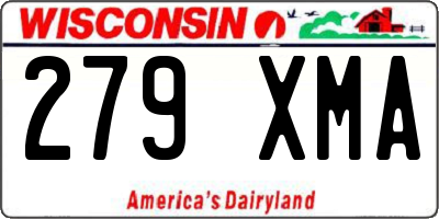 WI license plate 279XMA
