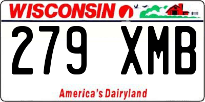 WI license plate 279XMB