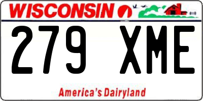 WI license plate 279XME