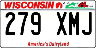 WI license plate 279XMJ