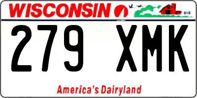 WI license plate 279XMK