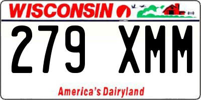 WI license plate 279XMM