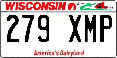 WI license plate 279XMP