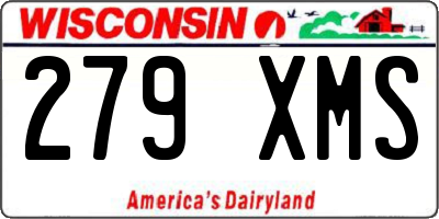 WI license plate 279XMS