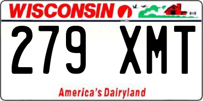 WI license plate 279XMT
