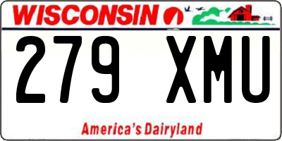 WI license plate 279XMU