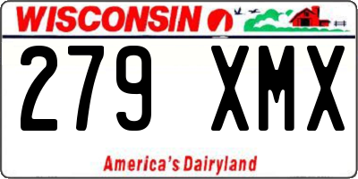 WI license plate 279XMX