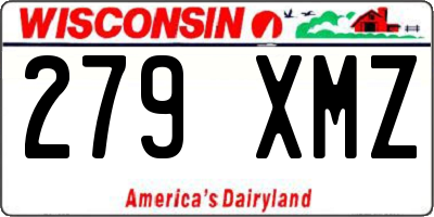WI license plate 279XMZ