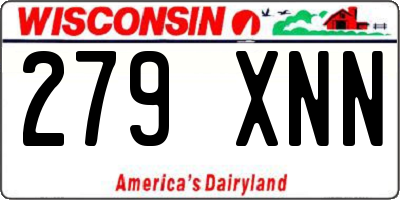 WI license plate 279XNN
