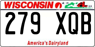 WI license plate 279XQB