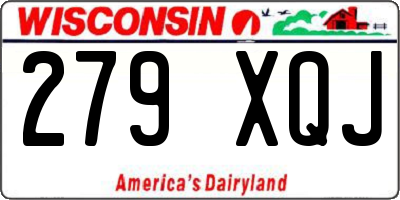 WI license plate 279XQJ