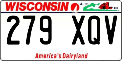 WI license plate 279XQV