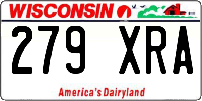 WI license plate 279XRA