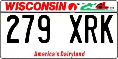 WI license plate 279XRK