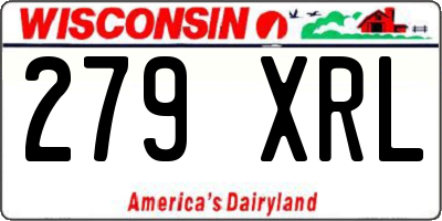 WI license plate 279XRL