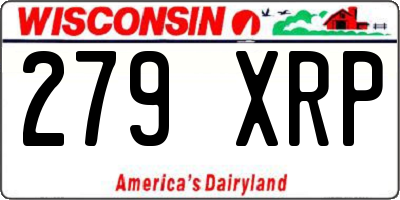WI license plate 279XRP