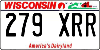 WI license plate 279XRR