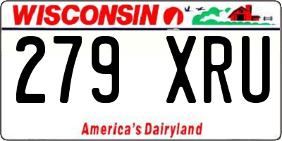 WI license plate 279XRU