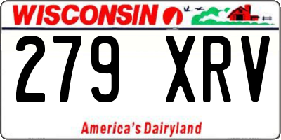 WI license plate 279XRV