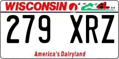 WI license plate 279XRZ