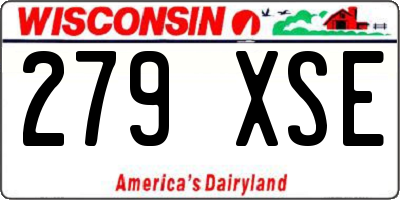 WI license plate 279XSE