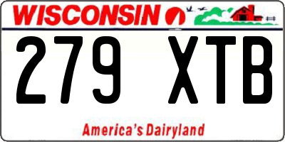 WI license plate 279XTB