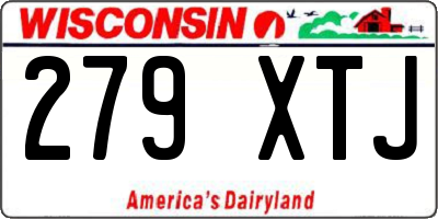 WI license plate 279XTJ