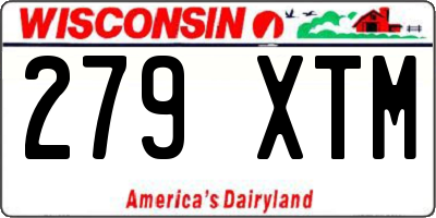 WI license plate 279XTM