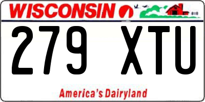WI license plate 279XTU
