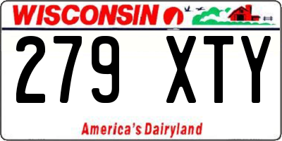 WI license plate 279XTY