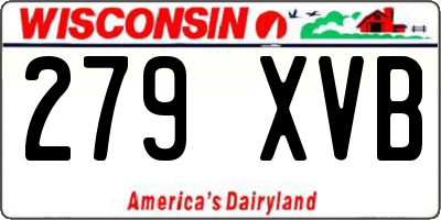WI license plate 279XVB
