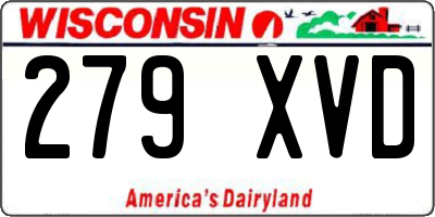 WI license plate 279XVD