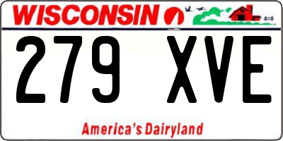 WI license plate 279XVE