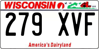 WI license plate 279XVF