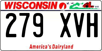 WI license plate 279XVH
