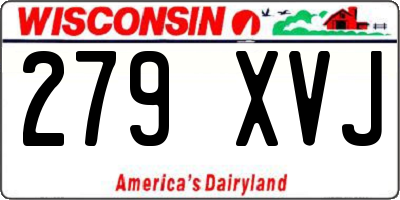 WI license plate 279XVJ