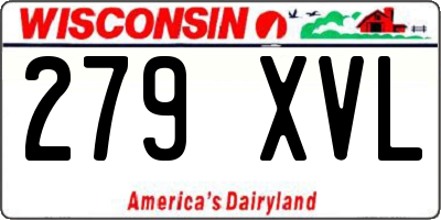 WI license plate 279XVL