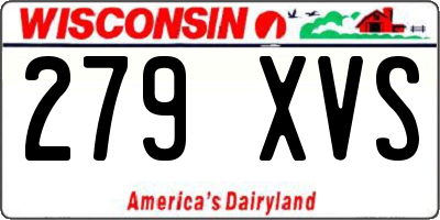 WI license plate 279XVS