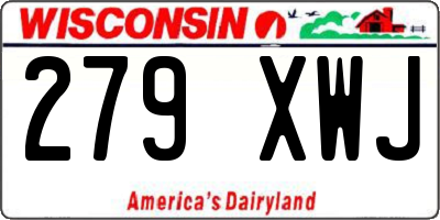 WI license plate 279XWJ