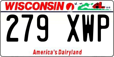 WI license plate 279XWP