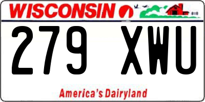 WI license plate 279XWU