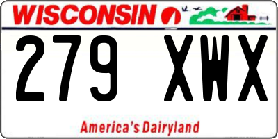 WI license plate 279XWX