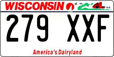 WI license plate 279XXF