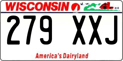 WI license plate 279XXJ