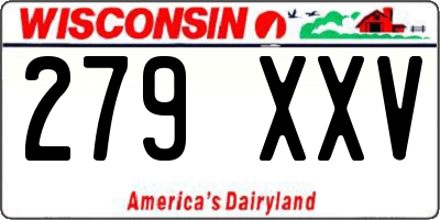 WI license plate 279XXV