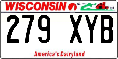 WI license plate 279XYB