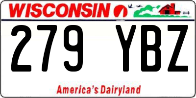 WI license plate 279YBZ