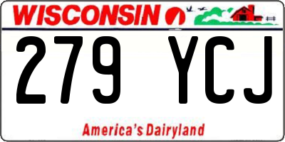 WI license plate 279YCJ