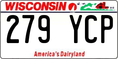 WI license plate 279YCP