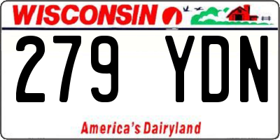 WI license plate 279YDN